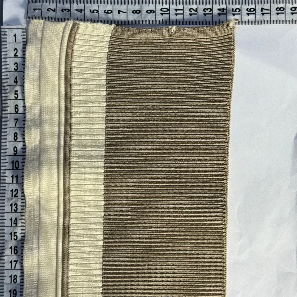 Пояс трикотажний довяз D#5 (13 см*90 см) , світло бежевий