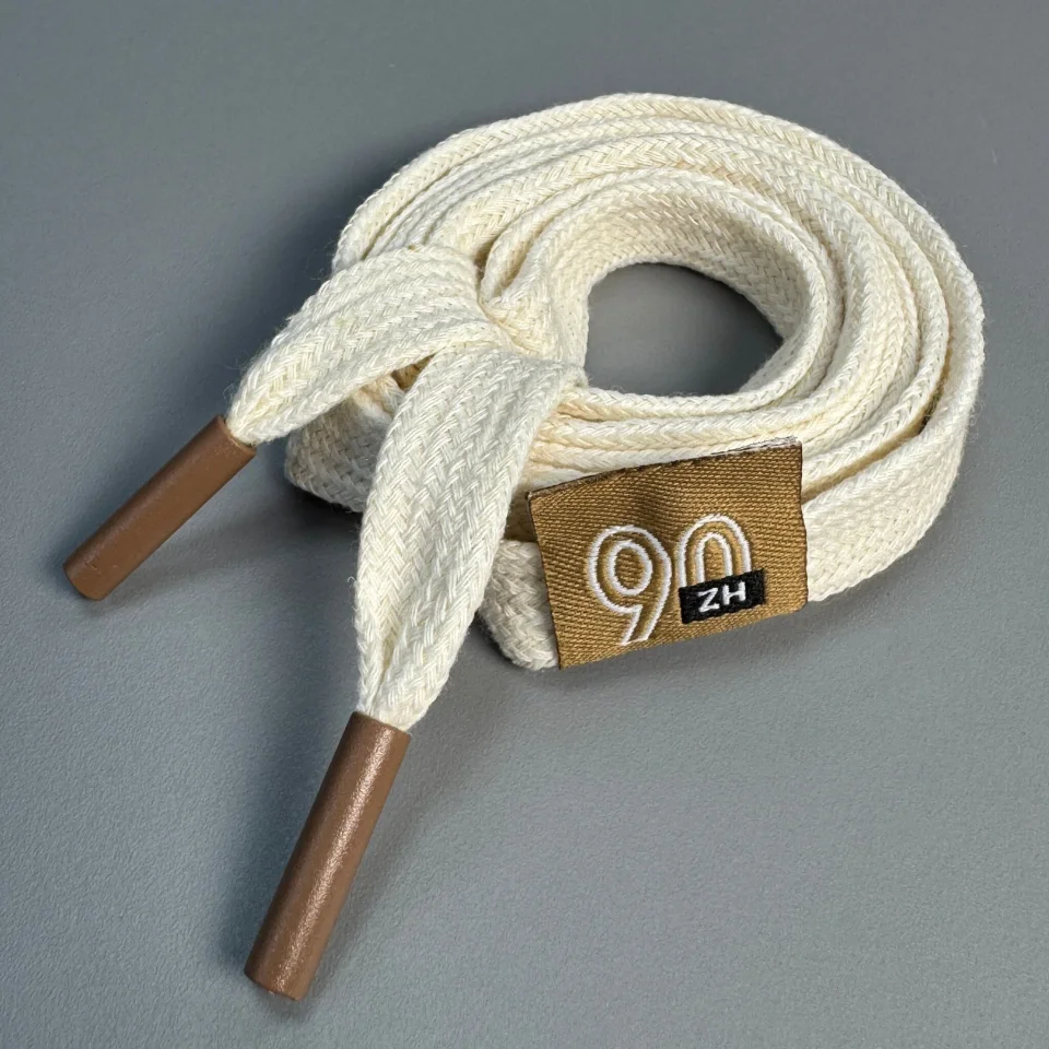 Шнурок в штани 90ZH (140 см), білий + бежевий