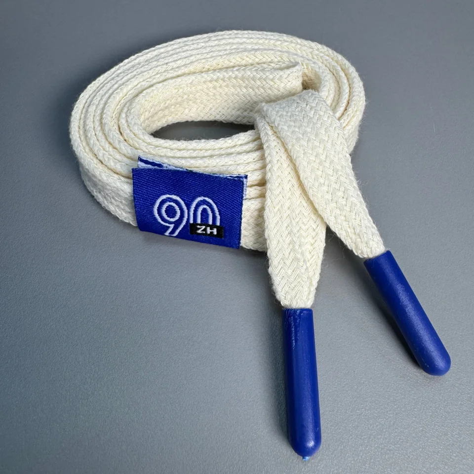 Шнурок в штани 90ZH (140 см), білий + електрик