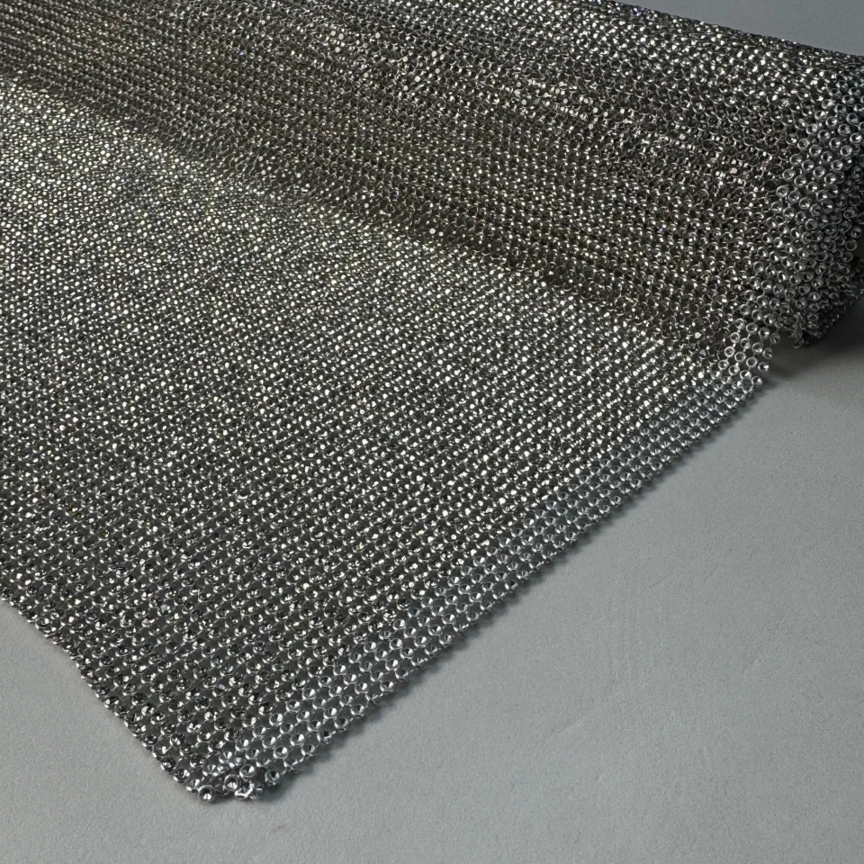 Стрази полотно пришив (36*120 см), срібло WHITE