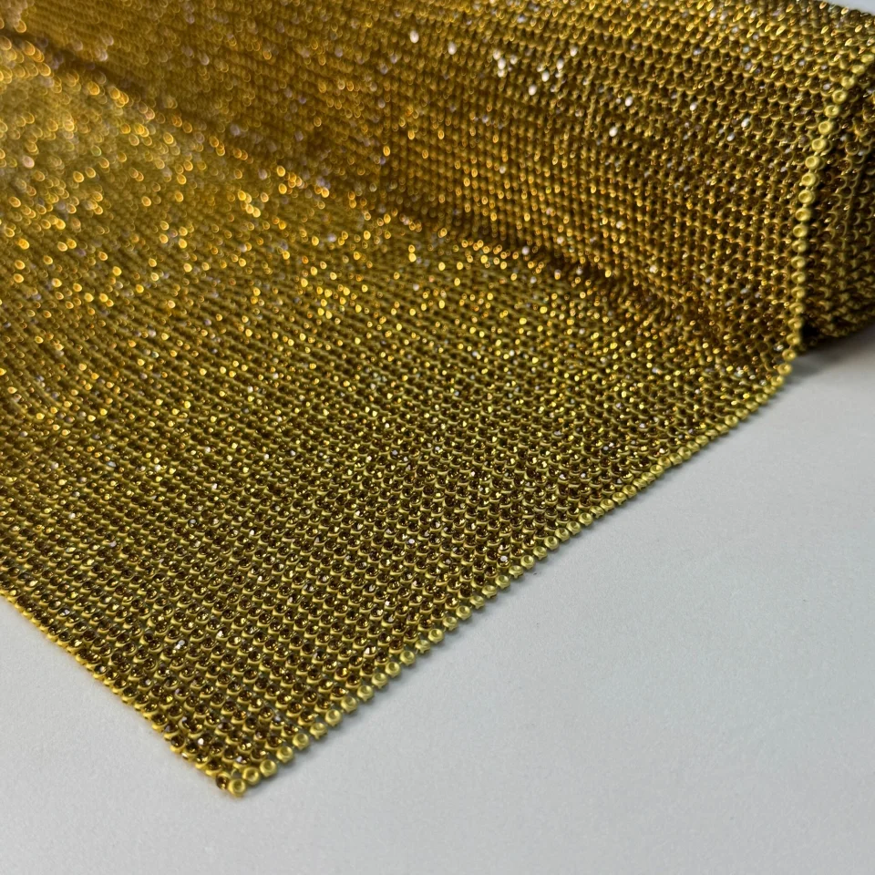 Стрази полотно пришив (36*120 см), золото+світле золото GOLD+LIGHT YELLOW