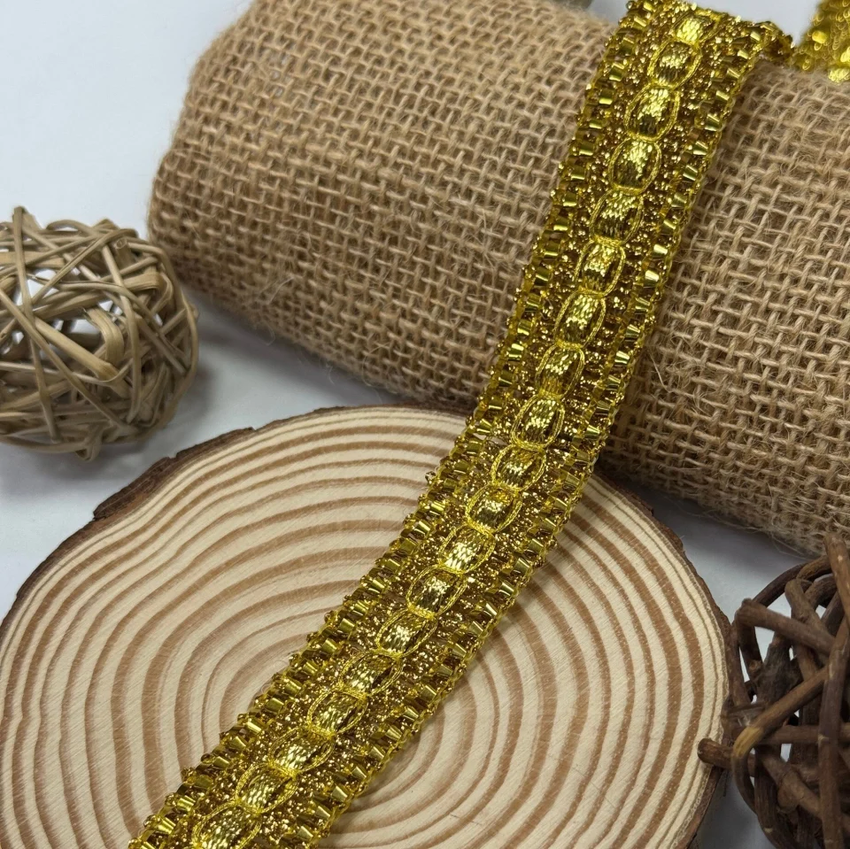 Тасьма люрекс 10880 (20 ярдів/18,28 м.), золото