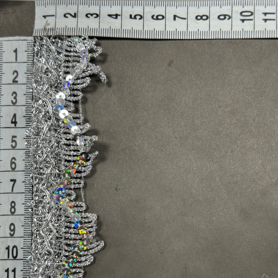 Тасьма люрекс 13-976 (20 ярдів/18,28 м.), срібло