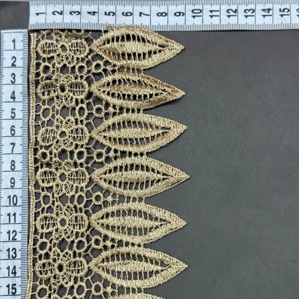 Мереживо поліестер 9090 8,5 см.(15 ярдів/13.5 м.), коричневий
