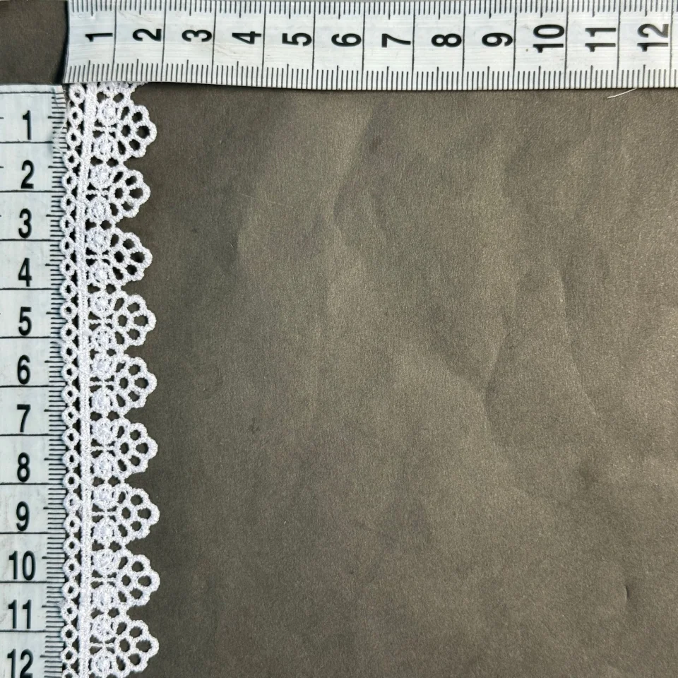 Мереживо поліестер ВВ104559 2 см.(30 ярдів/27.3 м.), теплий білий