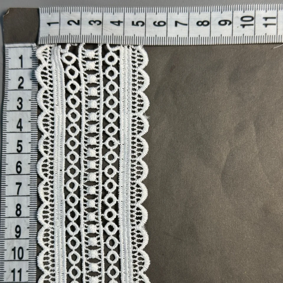 Мереживо поліестер ВВ104780 5 см. (15 ярдів/13.5 м.), теплий білий