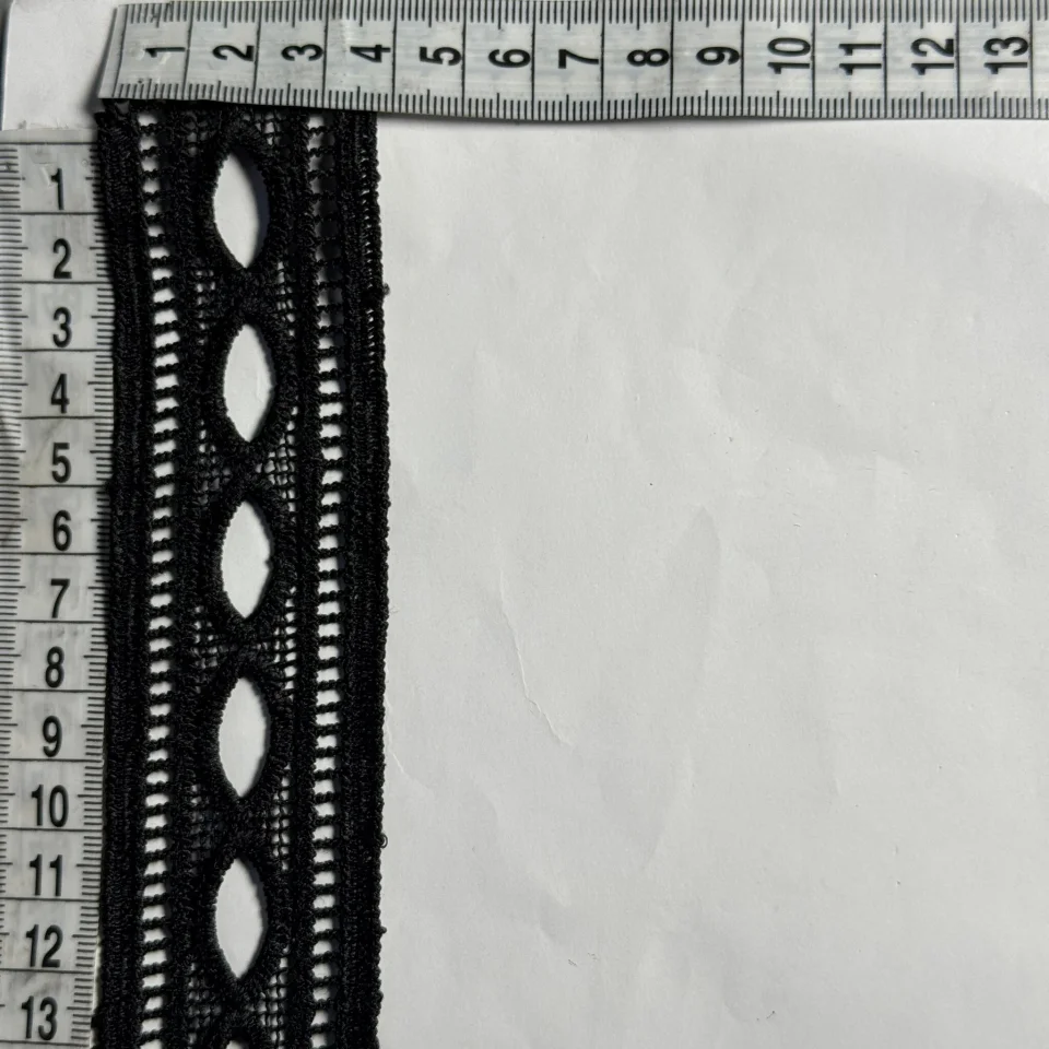 Мереживо поліестер ВВ103289 4 см.(15 ярдів/13.5 м.), чорний