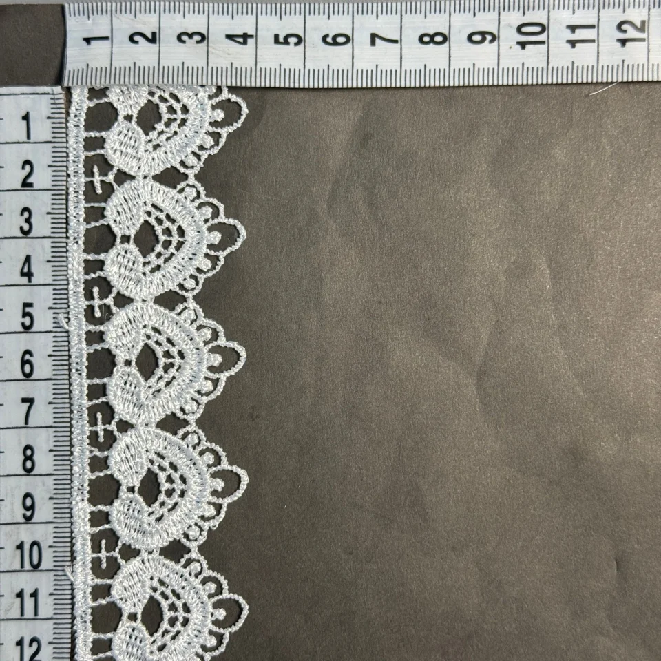 Мереживо поліестер ВВ0162 3,5 см.(30 ярдів/27.3 м.), теплий білий