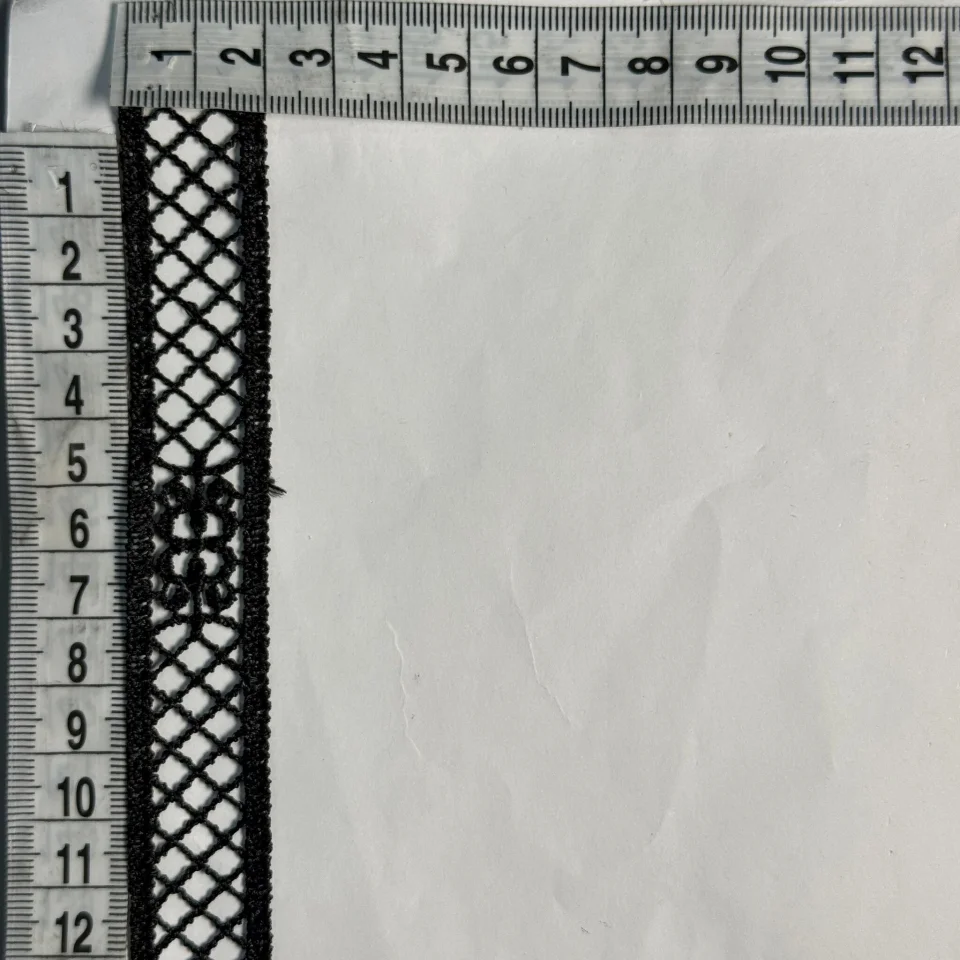 Мереживо поліестер ВВ601841 2,5 см.(30 ярдів/27.3 м.), чорний