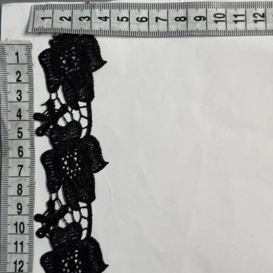 Мереживо поліестер ВВ202905а 4 см.(30 ярдів/27.3 м.), чорний