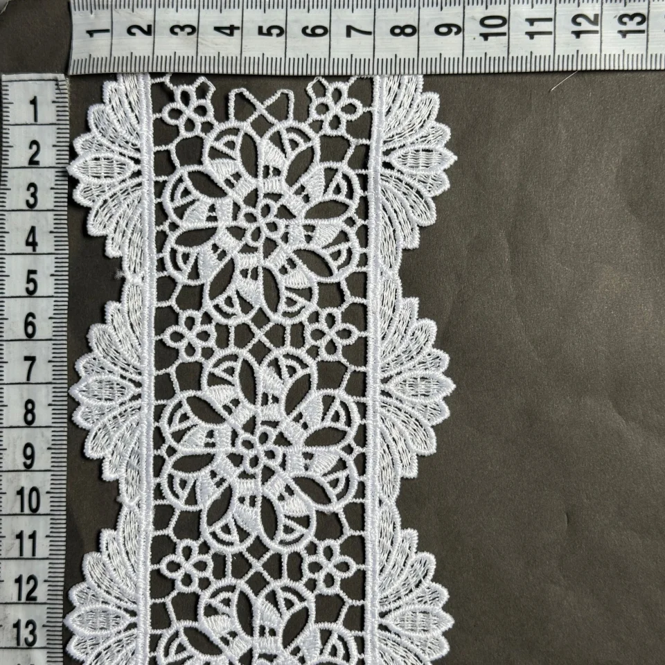 Мереживо поліестер ВВ203058 9 см.(15 ярдів/13.5 м.), білий