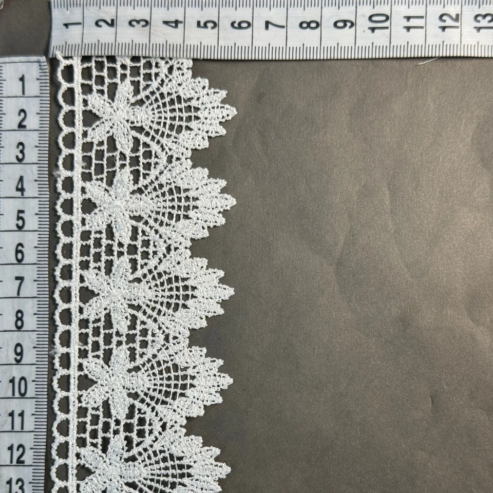 Мереживо поліестер ВВ104789а 5,5 см.(15 ярдів/13.5 м.), білий