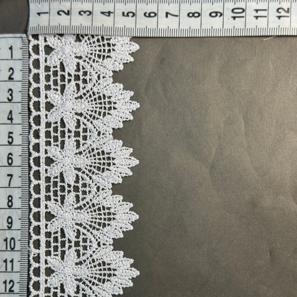 Мереживо поліестер ВВ104789а 5,5 см.(15 ярдів/13.5 м.), теплий білий