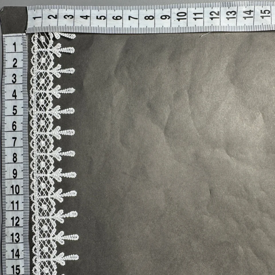 Мереживо поліестер ВВ104792 3 см.(15 ярдів/13.5 м.), теплий білий