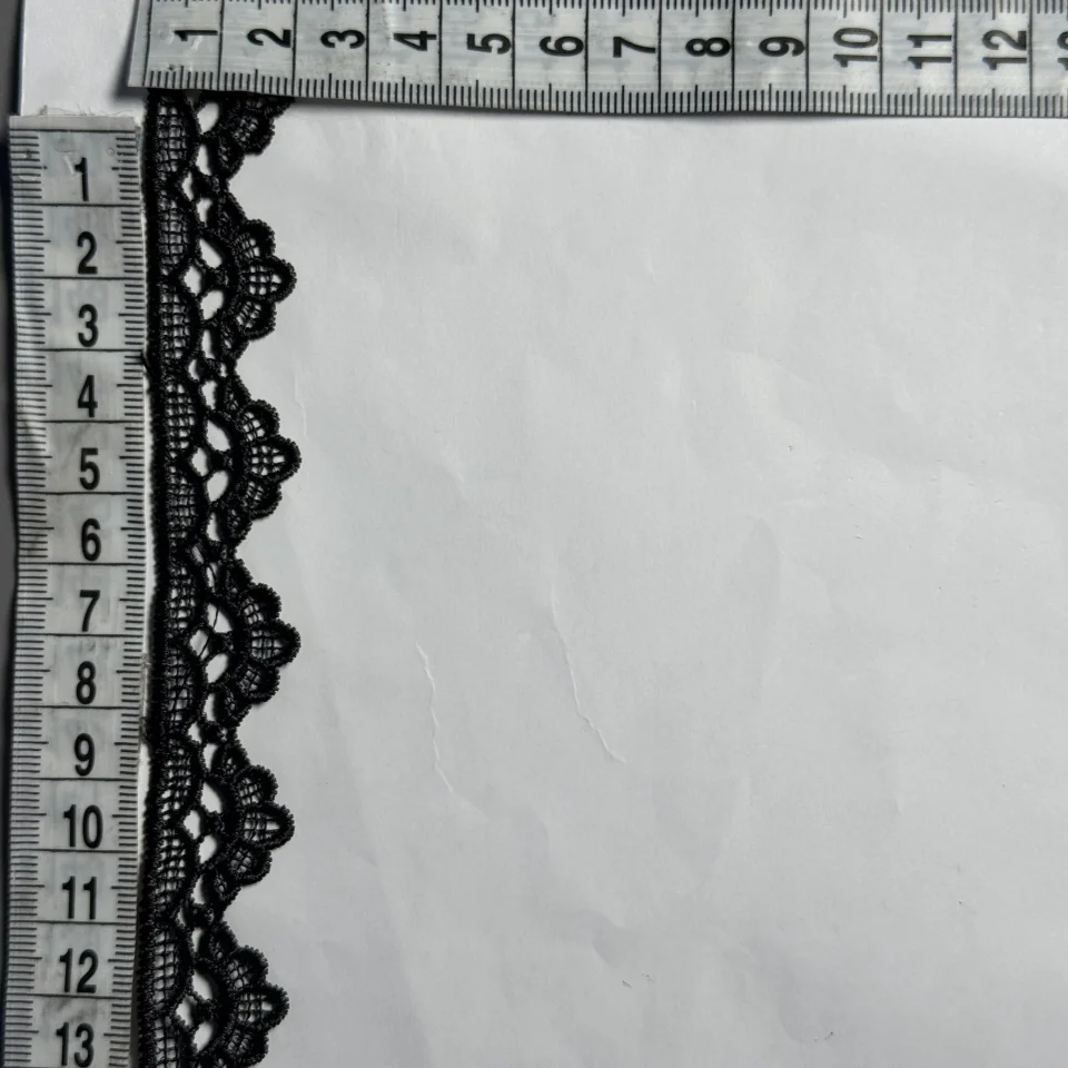 Мереживо поліестер ВВ104790 2 см.(30 ярдів/27.3 м.), чорний