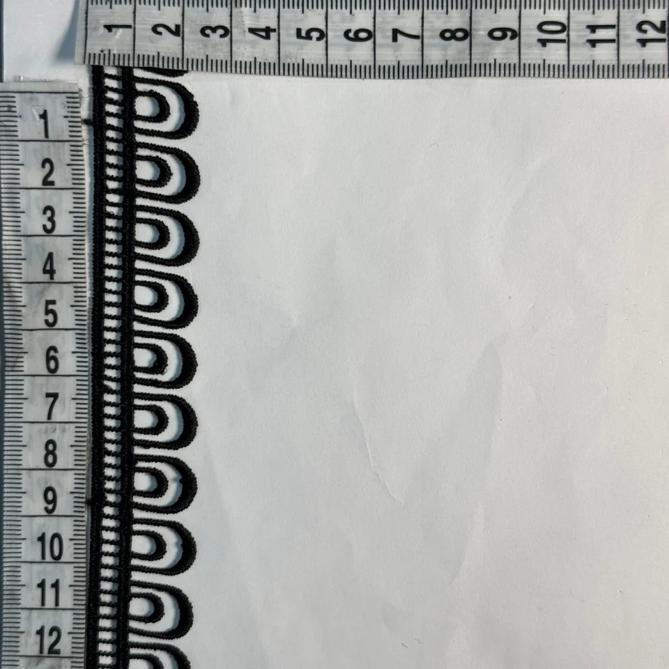 Мереживо поліестер ВВ104788 2,5 см.(30 ярдів/27.3 м.), чорний