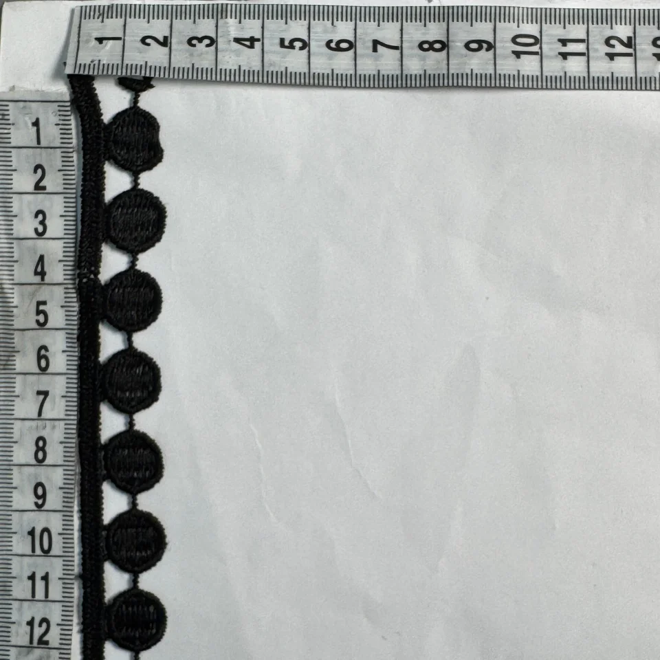 Мереживо поліестер ВВ104785 2 см.(30 ярдів/27.3 м.), чорний