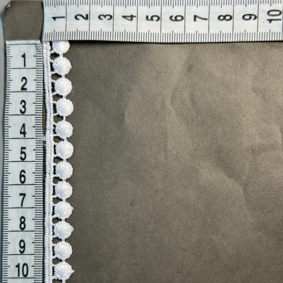 Мереживо поліестер ВВ104784 1,5 см.(30 ярдів/27.3 м.), теплий білий