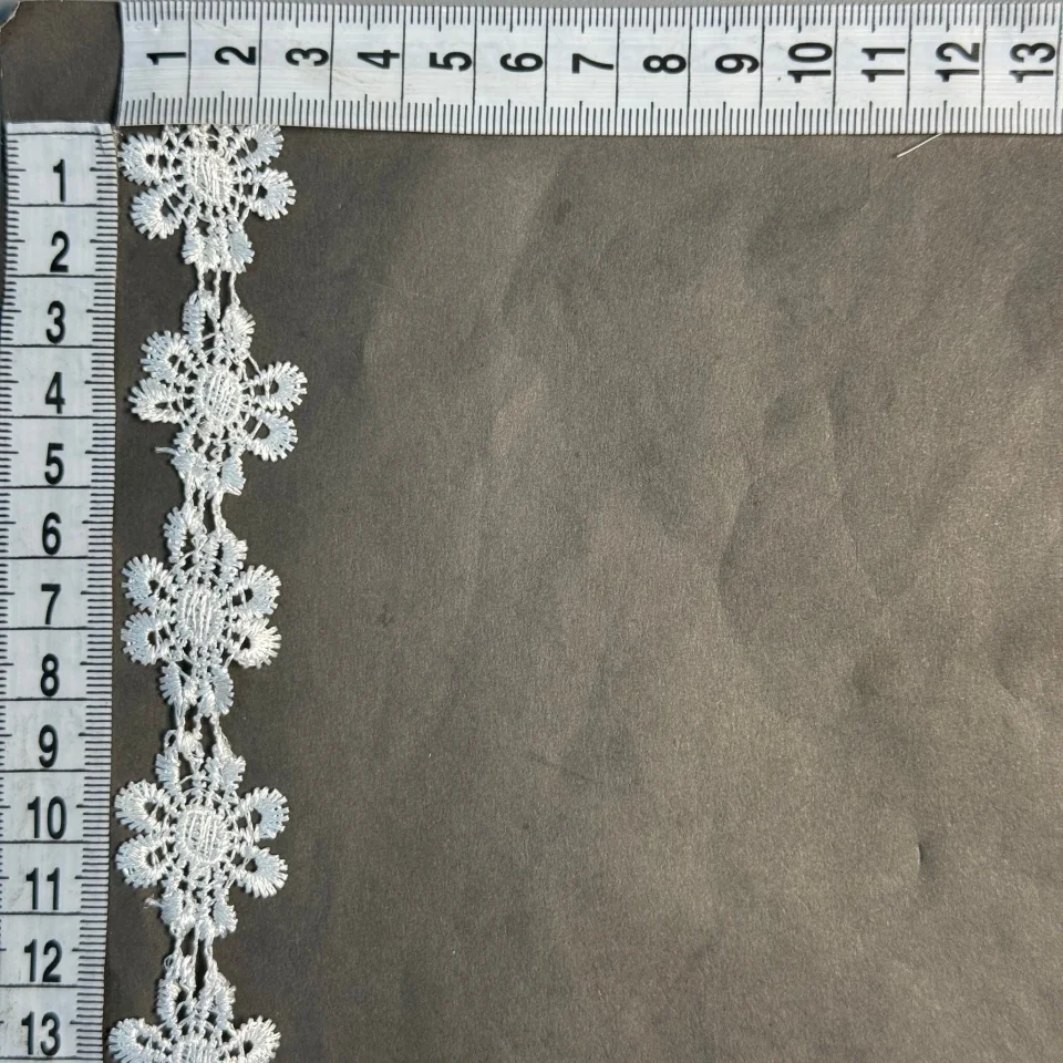 Мереживо поліестер ВВ102551а 2,5 см(30 ярдів/27.3 м.), 42 теплий білий