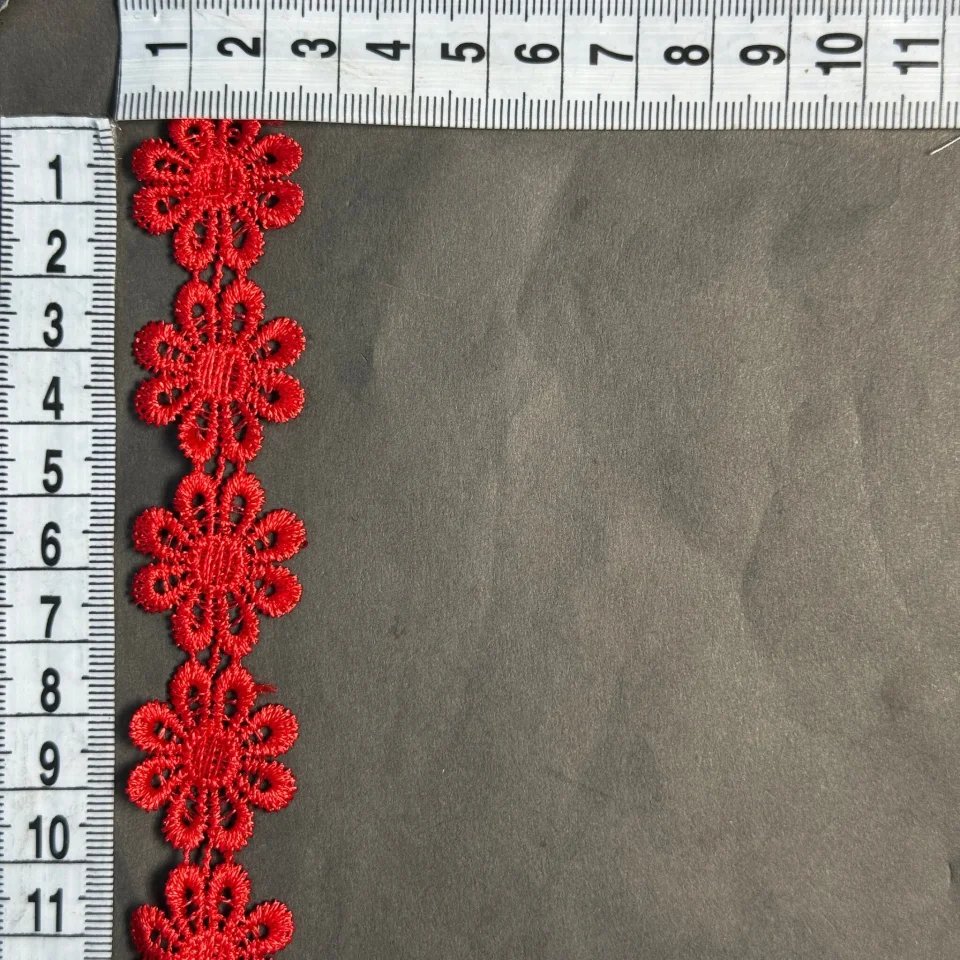 Мереживо поліестер ВВ102551а 2,5 см(30 ярдів/27.3 м.), 133 бордо