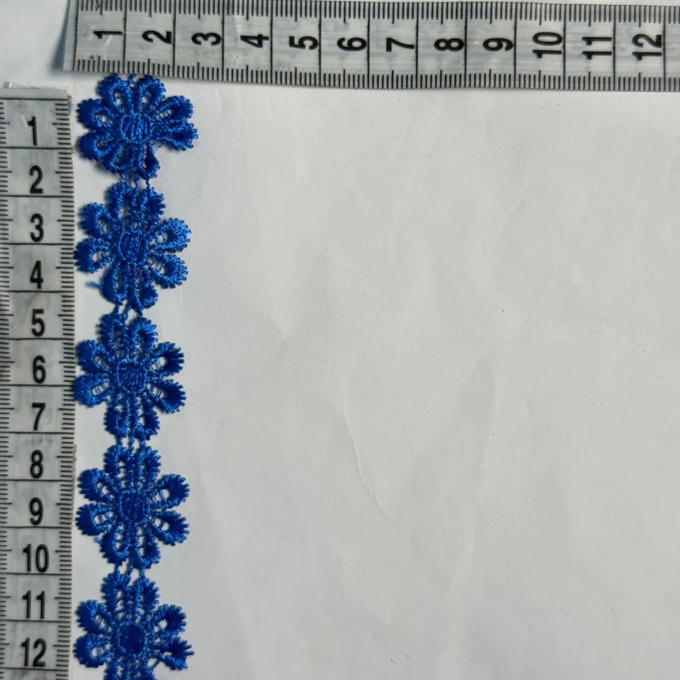 Мереживо поліестер ВВ102551а 2,5 см(30 ярдів/27.3 м.), 40 електрик