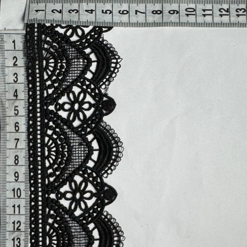 Мереживо поліестер ВВ203205 6 см.(15 ярдів/13.5 м.), чорний
