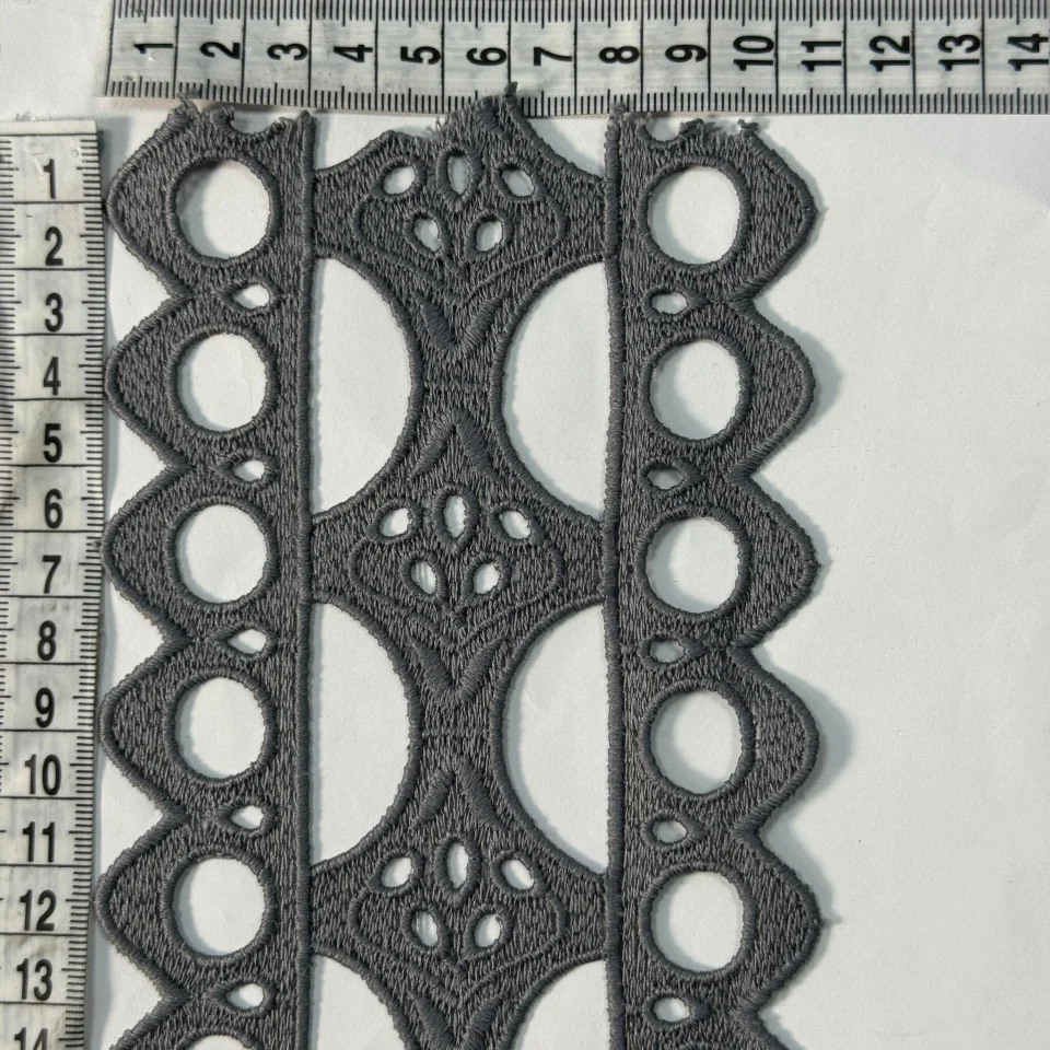 Мереживо поліестер 175 10 см.(19-20 метрів), сірий (19 метрів)