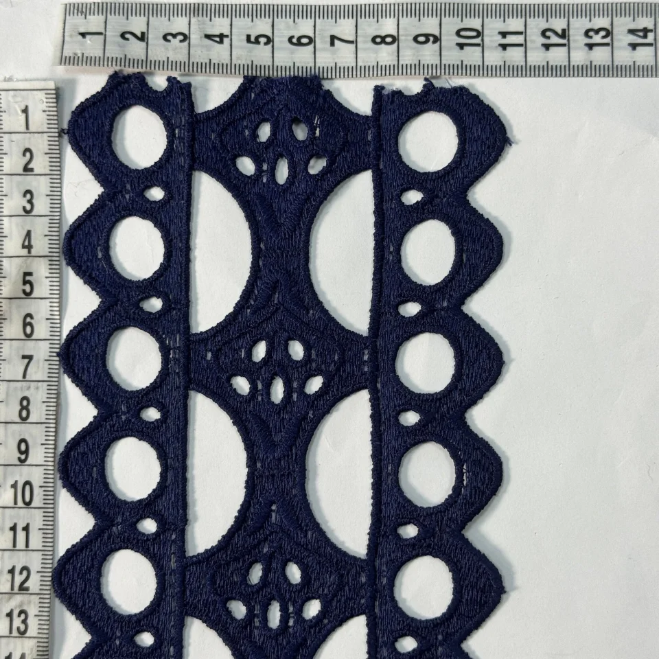 Мереживо поліестер 175 10 см.(19-20 метрів), синій (19 метрів)