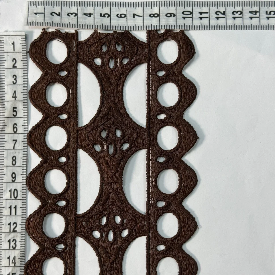 Мереживо поліестер 175 10 см.(19-20 метрів), коричневий (19 метрів)