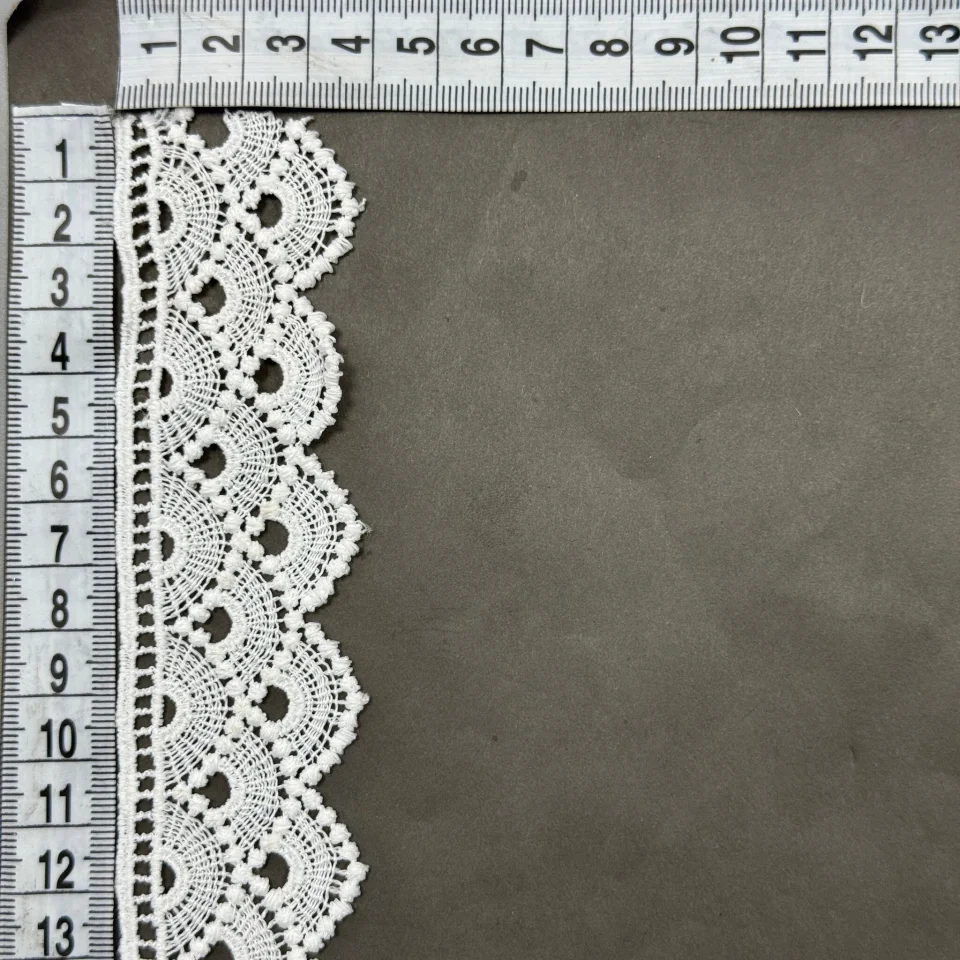 Мереживо поліестер 2 4 см.(19.7 метрів), білий (19.7 метрів)