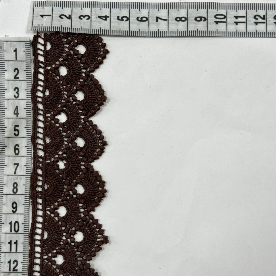 Мереживо поліестер 2 4 см.(19.7 метрів), коричневий (19.7 метрів)