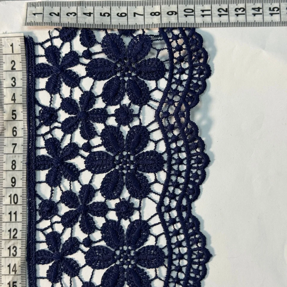 Мереживо поліестер 147 10 см.(19.8-20 метрів), синій (19.8 метрів)