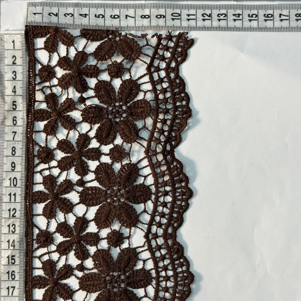 Мереживо поліестер 147 10 см.(19.8-20 метрів), коричневий (19.8 метрів)