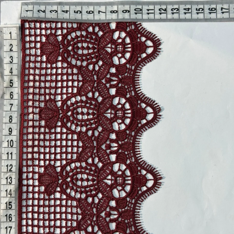 Мереживо поліестер 174 11,5 см.(19.5 метрів), бордовий