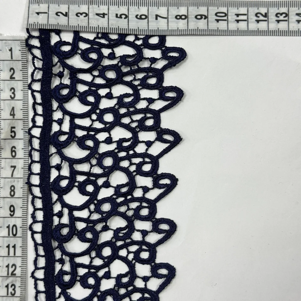 Мереживо поліестер 192 8 см.(20 метрів), чорний (20 метрів)