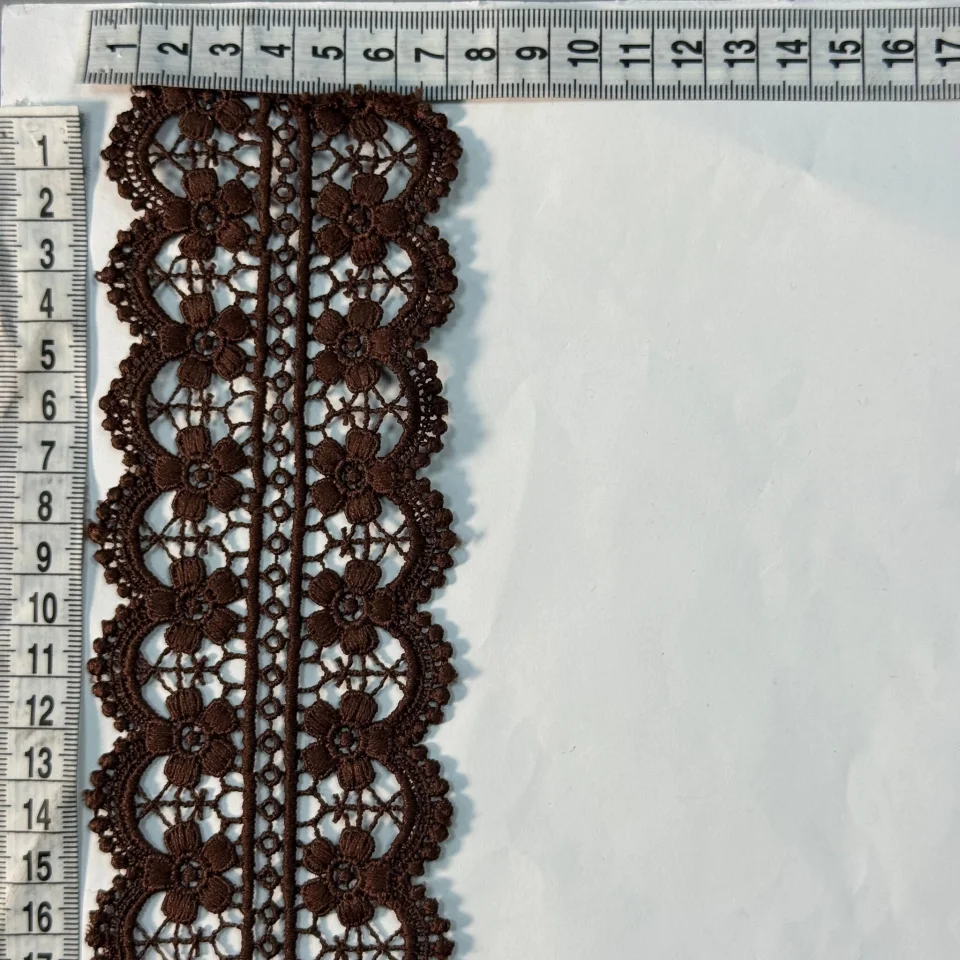 Мереживо поліестер 171 7 см.(19.7 метрів), коричневий