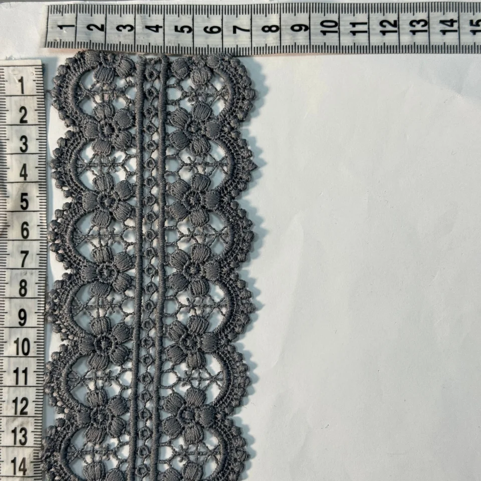 Мереживо поліестер 171 7 см.(19.7 метрів), сірий