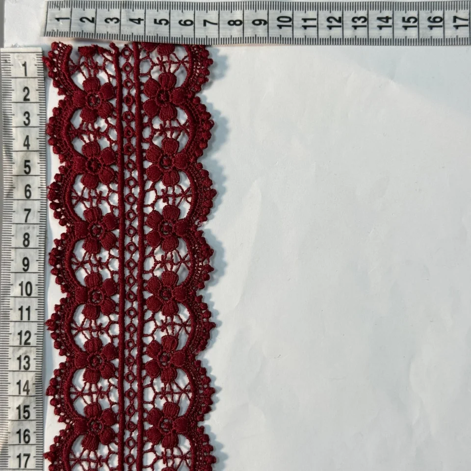 Мереживо поліестер 171 7 см.(19.7 метрів), бордо