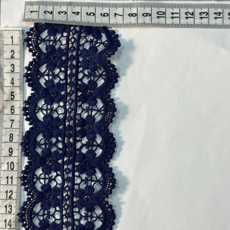 Мереживо поліестер 171 7 см.(19.7 метрів), синій