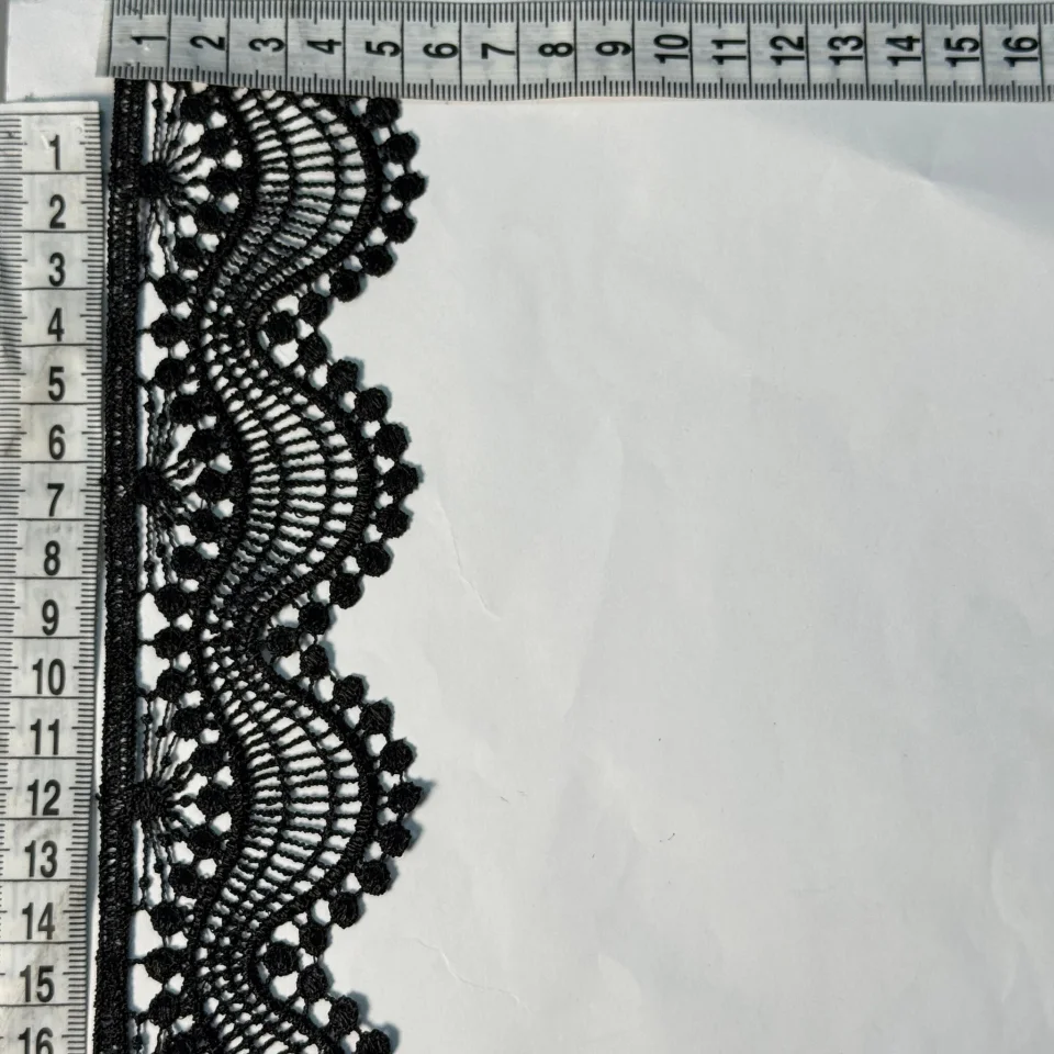 Мереживо поліестер 163 6 см.(19.5 метрів), чорний