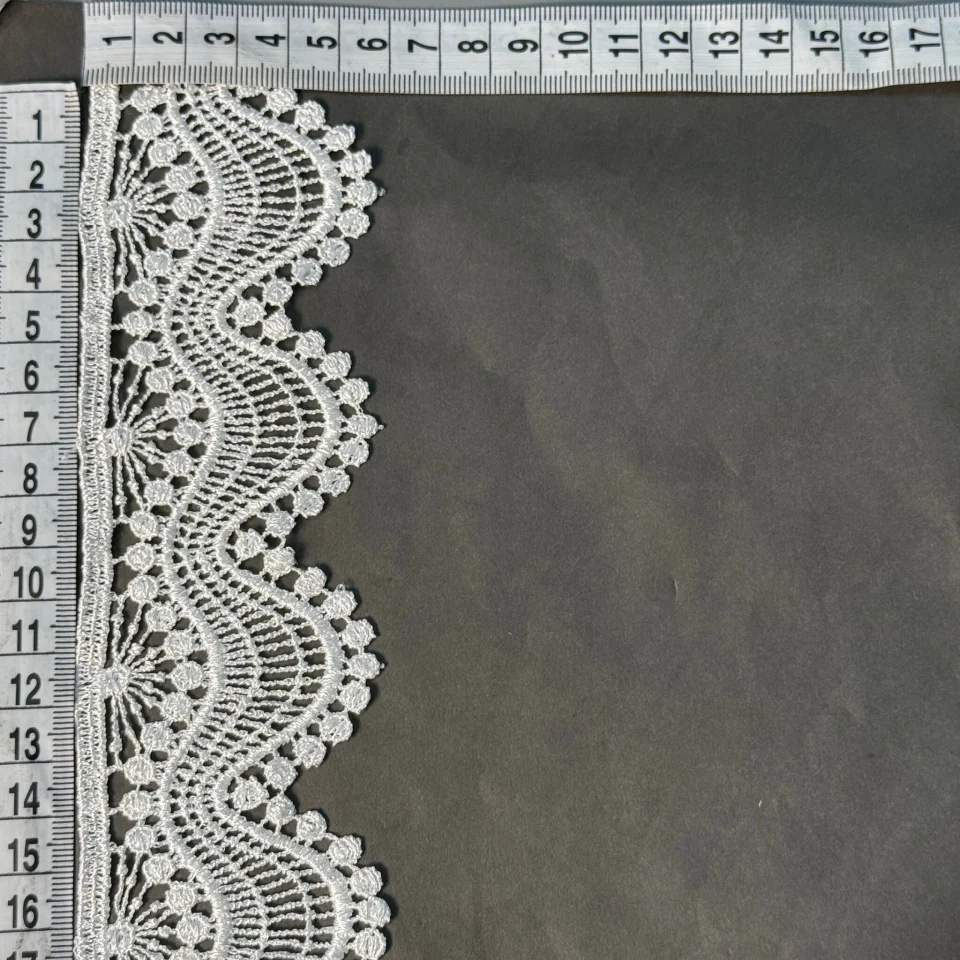 Мереживо поліестер 163 6 см.(19.5 метрів), білий