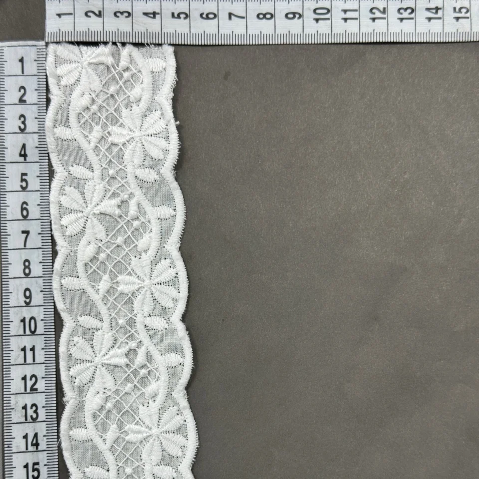 3D Мереживо прошва 4.5 см (19.4 м.), білий
