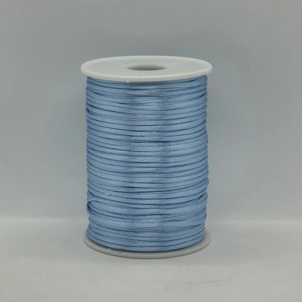 Шнур атласний корсетний 2.3 мм (100 ярдів/91,44 м.), 37 світлий блакитний