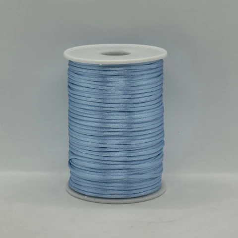 Шнур атласний корсетний 2.3 мм (100 ярдів/91,44 м.), 37 світлий блакитний