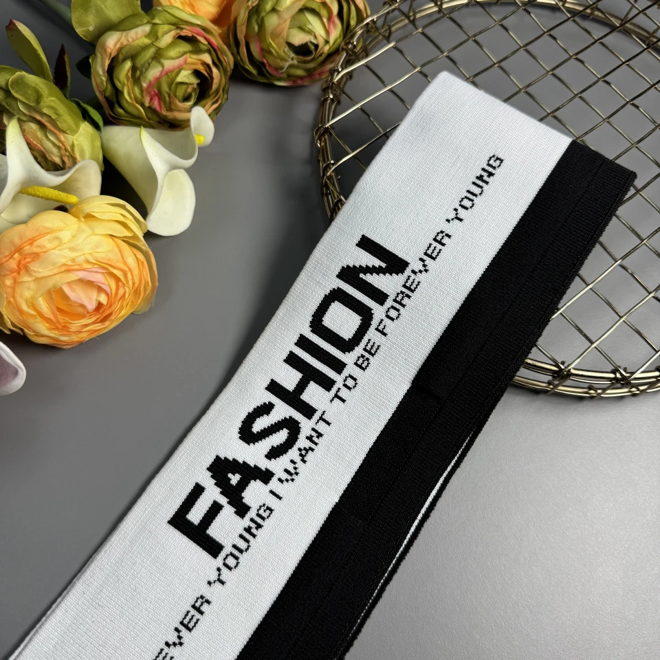 Пояс трикотажний довяз FASHION (8.5 см*90 см), білий