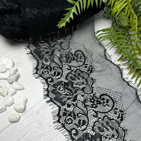 Мереживо французьке 927 см. (10*3) / 16 см., чорний