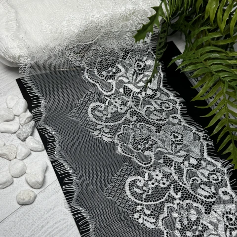 Мереживо французьке 927 см. (10*3) / 16 см., теплий білий