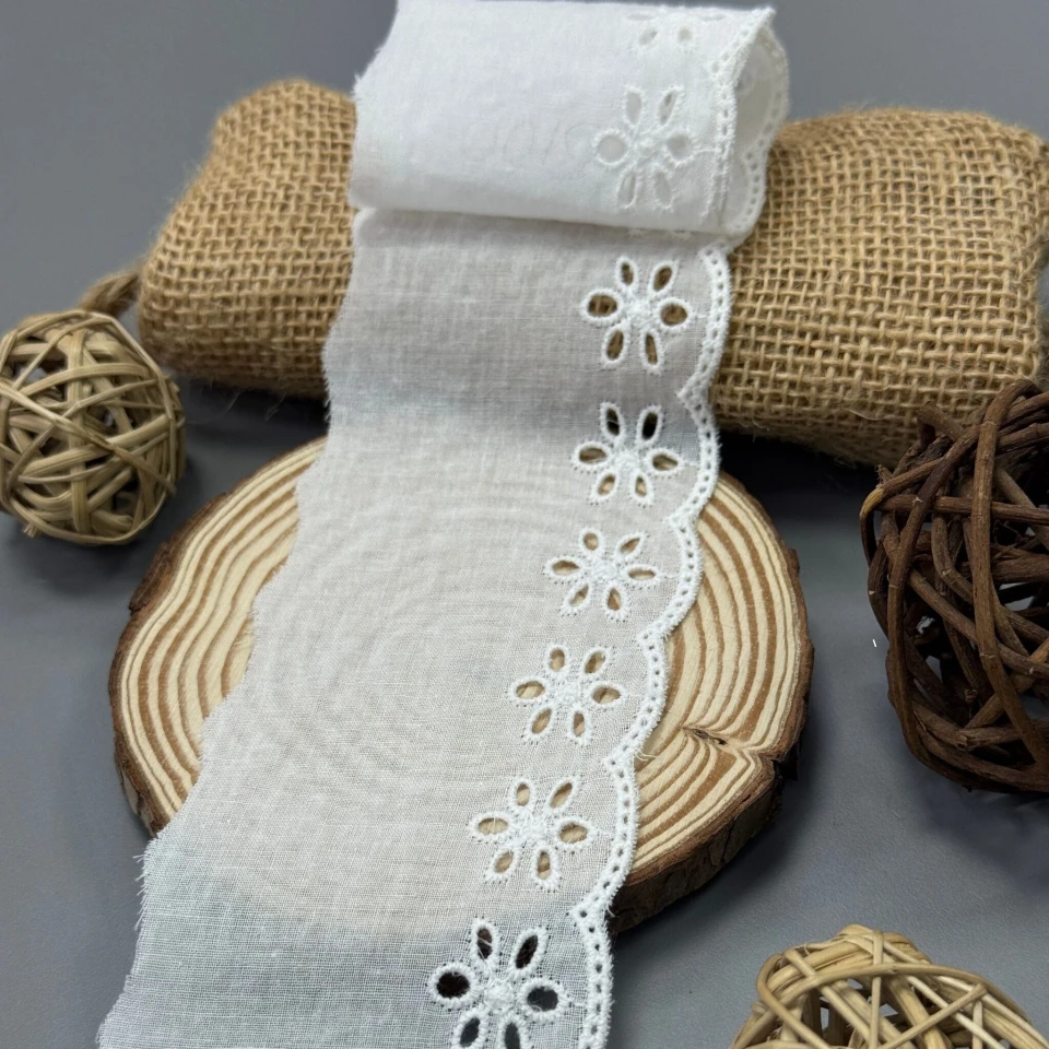 Мереживо прошва 5100 6 см.(30 ярдів/27,4 м.), білий