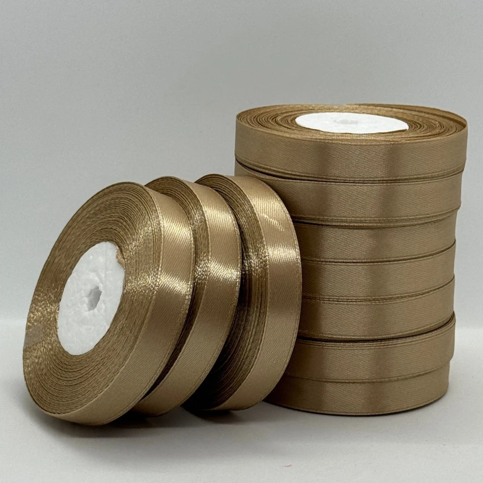 Стрічка атласна 1.2 см (10*36 ярдів), 60 капучіно