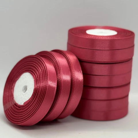 Лента атласная 1.2 см (10*36 ярдов), 170 темный коралловый